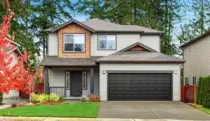 classic steel garage door.